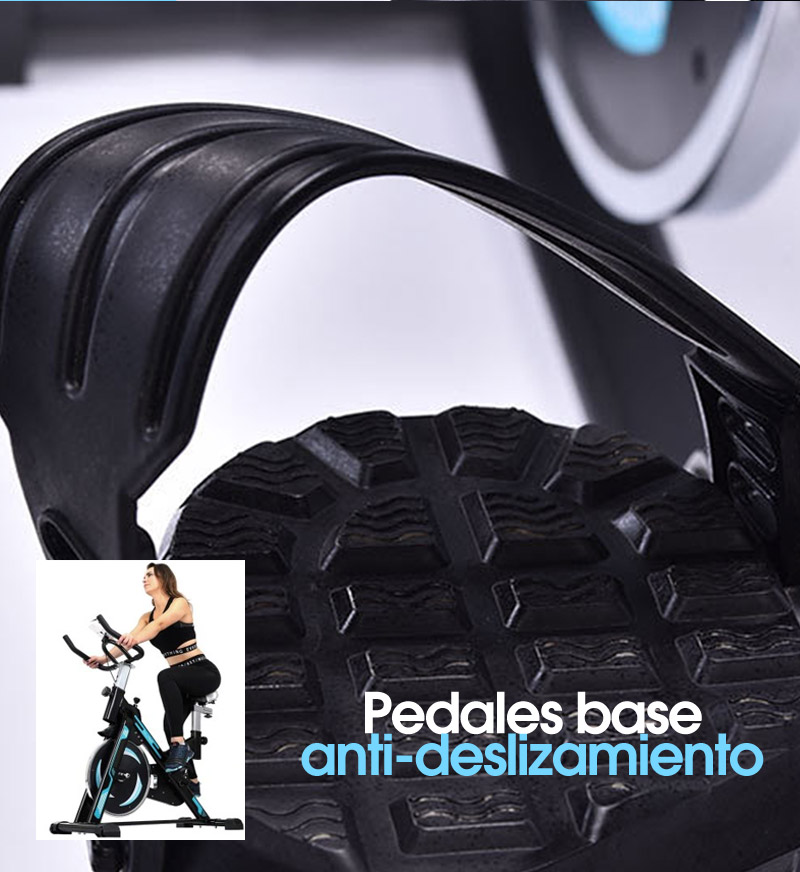 Bicicleta Spinning Shock Rider Profesional Con Amortiguador 30 Kgs y App Bluetooth