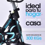 Bicicleta Spinning Shock Rider Profesional Con Amortiguador 30 Kgs y App Bluetooth