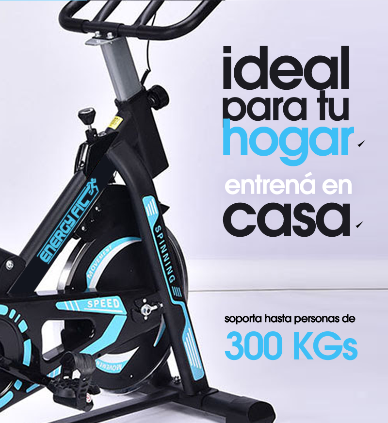 Bicicleta Spinning Shock Rider Profesional Con Amortiguador 30 Kgs y App Bluetooth