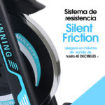 Bicicleta Spinning Shock Rider Profesional Con Amortiguador 30 Kgs y App Bluetooth