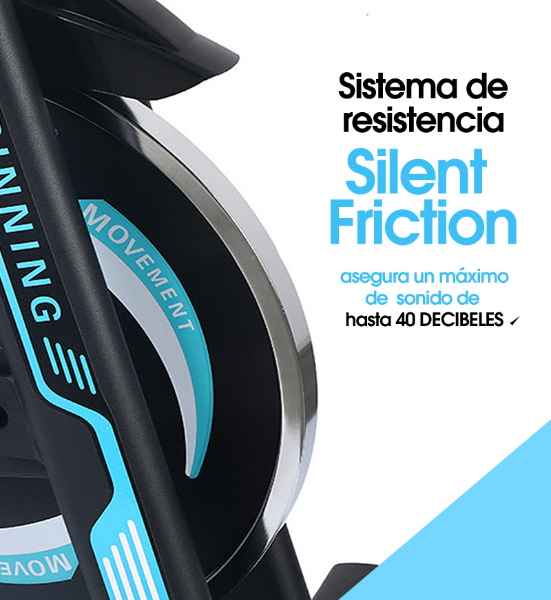 Bicicleta Spinning Shock Rider Profesional Con Amortiguador 30 Kgs y App Bluetooth