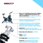 Bicicleta Spinning Shock Rider Profesional Con Amortiguador 30 Kgs y App Bluetooth
