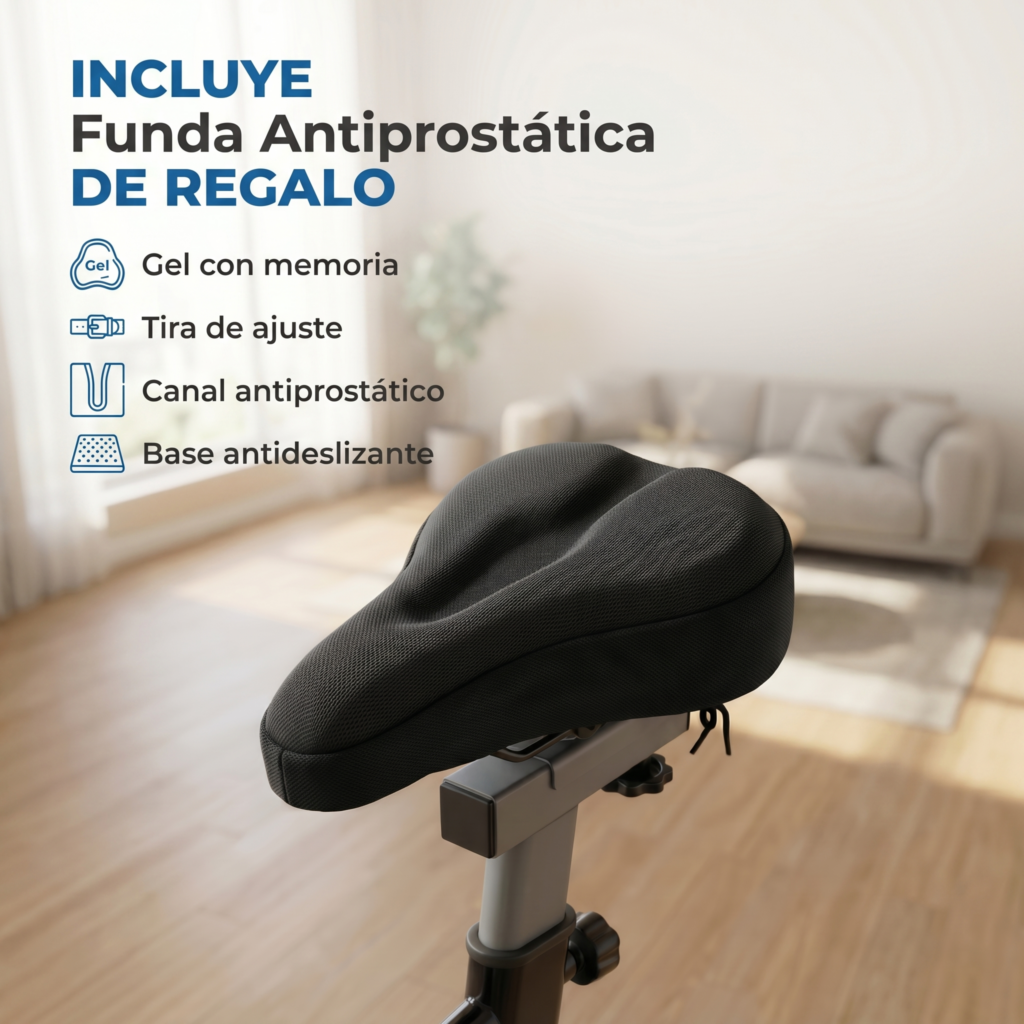 Bicicleta Spinning Shock Rider Profesional Con Amortiguador 30 Kgs y App Bluetooth