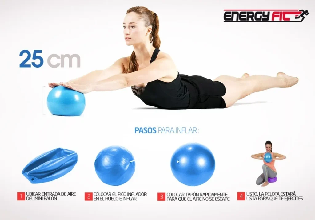 Pelota Pilates Yoga 25cm Gimnasia Ritmica Liviana Con Pico