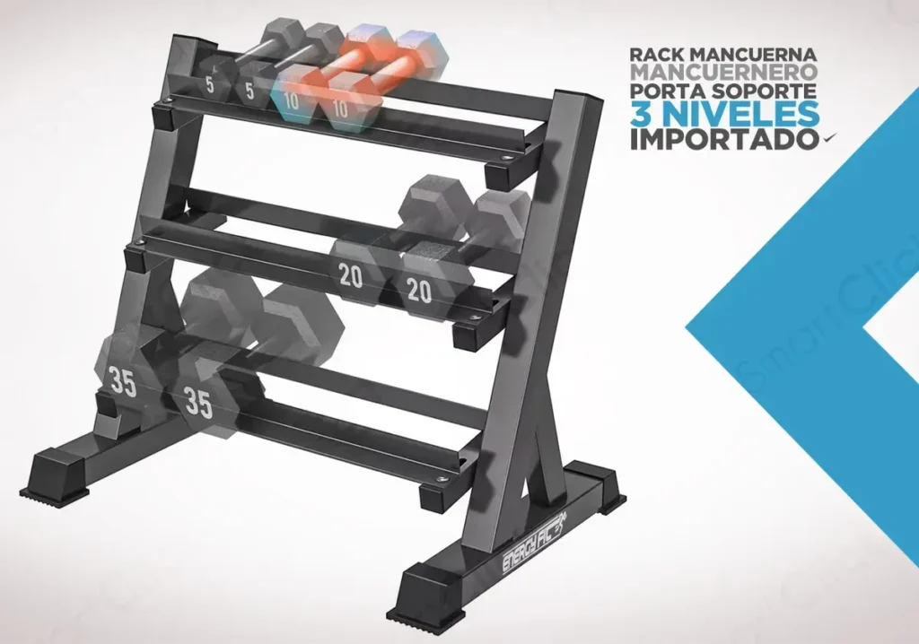 Rack Mancuerna Mancuernero Porta Soporte 3 Niveles Importado