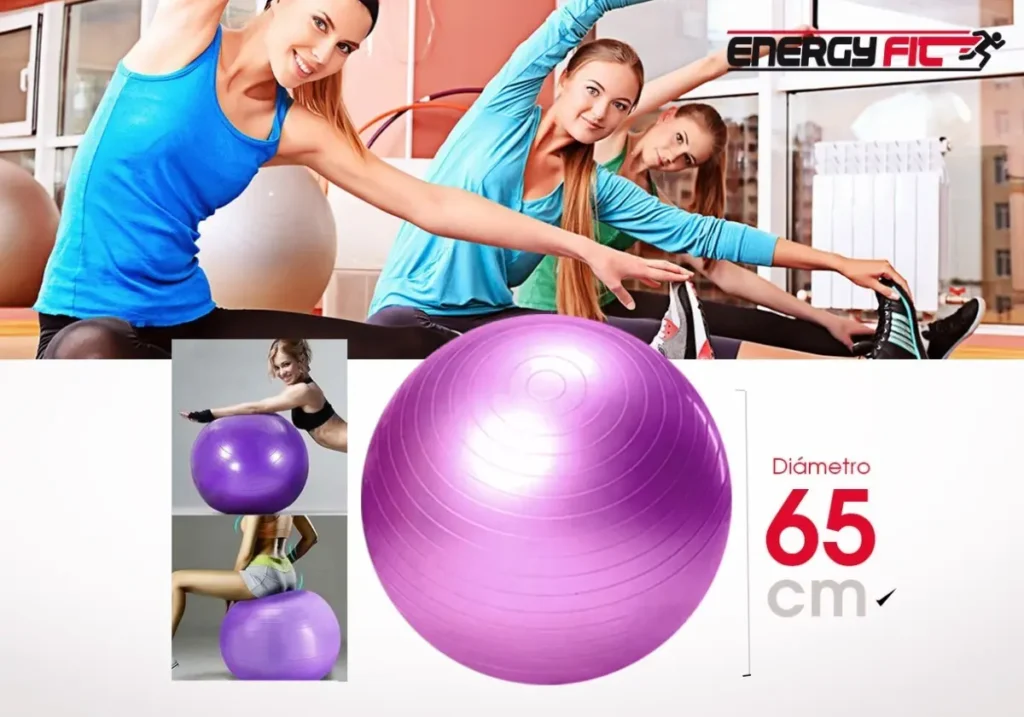 Pelota Pilates Yoga Esferodinamia Gimnasia 65 Cm + Inflador