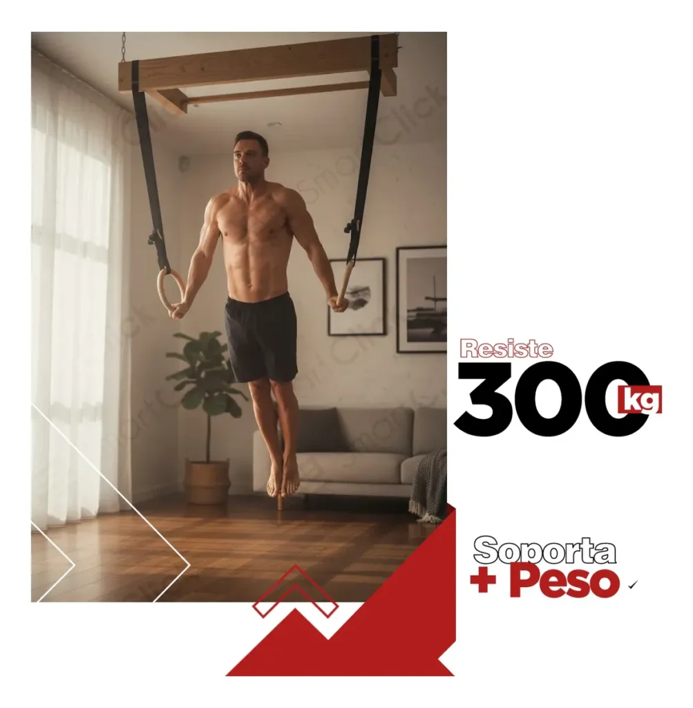 Anillas Calistenia Gimnasia Crossfit Madera + Cintas 4.6 Mts