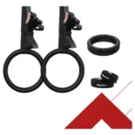 Anillas Crossfit Gimnasia Olimpicas Acero + Cintas 4.6 Mts Negro