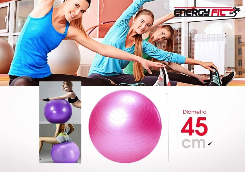 Pelota Pilates Yoga Esferodinamia Gimnasia 45 Cm + Inflador