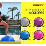 Bosu Semi Esfera 60 Cm Equilibrio + Set Bandas + Inflador