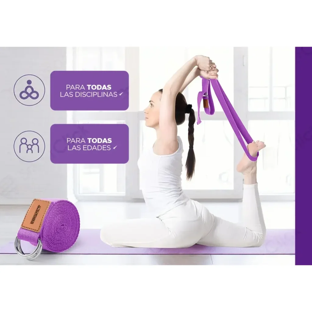 Cinto Cinturon Yoga Pilates Iyengar Algodon Largo 3.2 Metros