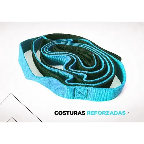 Tira Elongacion Yoga Pilates Iyengar Cinto Stretch C Bucles
