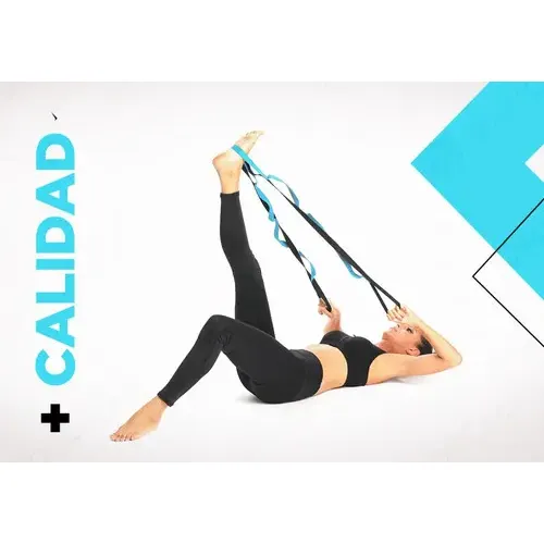 Tira Elongacion Yoga Pilates Iyengar Cinto Stretch C Bucles