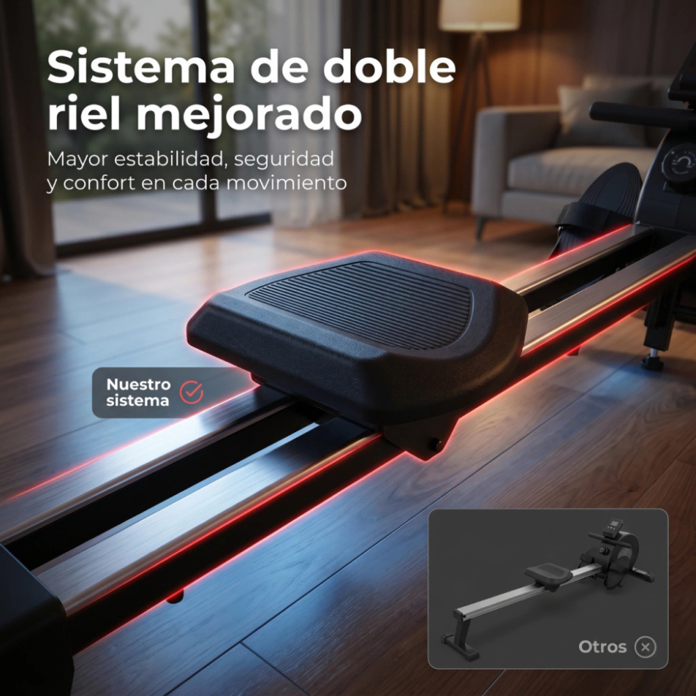 Maquina De Remo Simulador Profesional Acero Magnetico