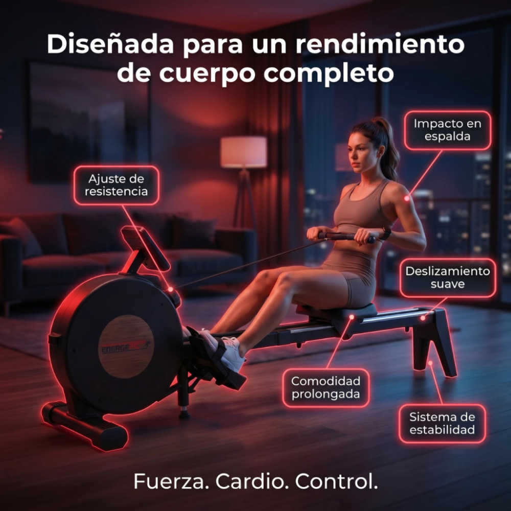 Maquina De Remo Simulador Profesional Acero Magnetico