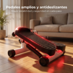 Mini Escalador Stepper Monitor + Alfombra Sujeccion + Bandas