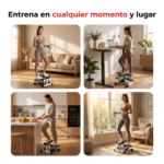 Mini Escalador Stepper Monitor + Alfombra Sujeccion + Bandas