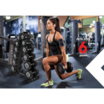 Rack Mancuernas Hexagonales Mancuernero Vertical Gym 6 Pares Negro