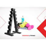 Rack Mancuernas Hexagonales Mancuernero Vertical Gym 6 Pares Negro