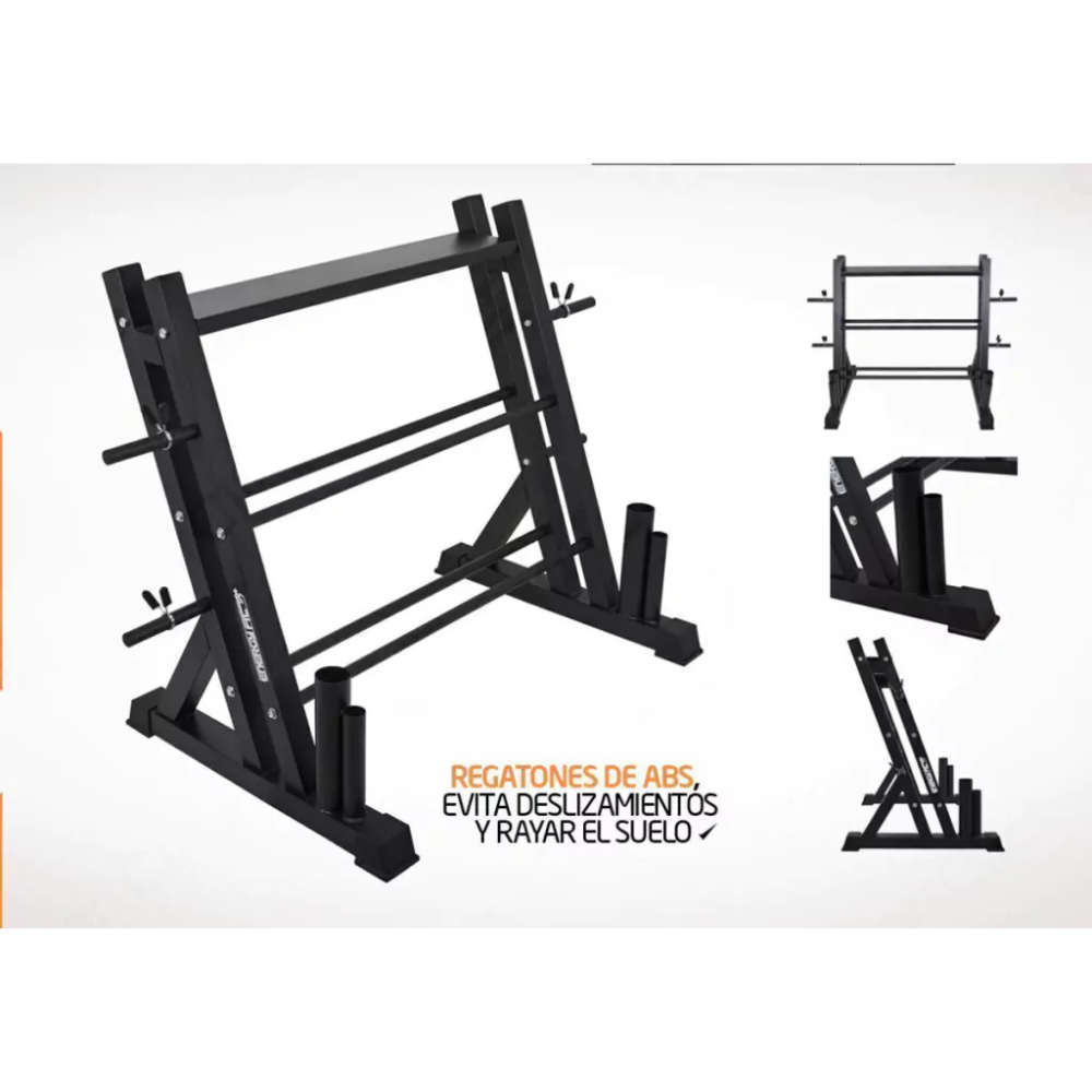 Rack Mancuernero Soporte para Pesas, Discos y Barras