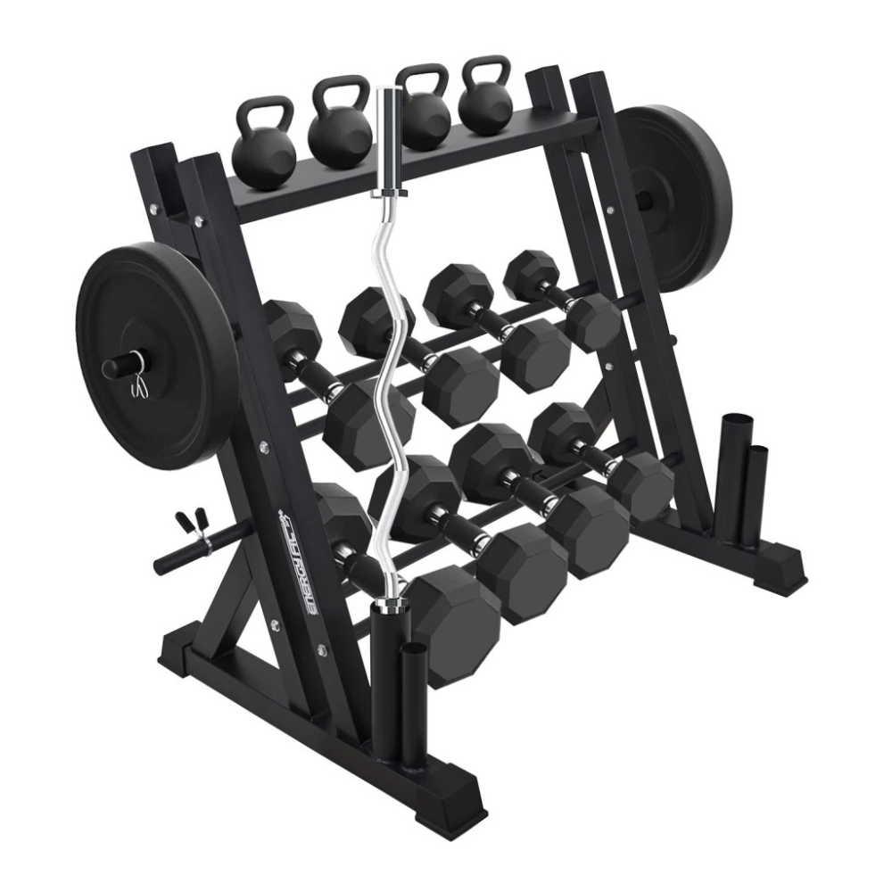 Rack Mancuernero Soporte para Pesas, Discos y Barras