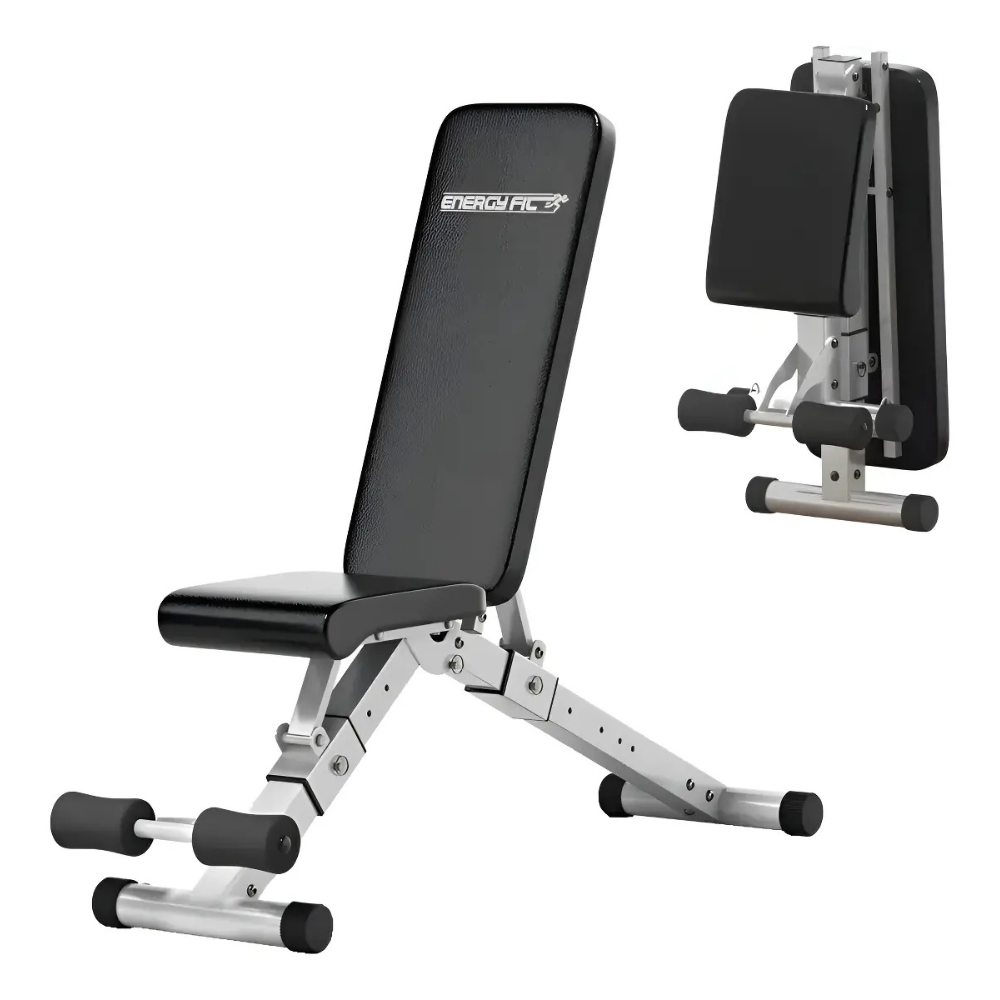 Banco De Pecho Plano Regulable Con Abdominales Gym Plegable