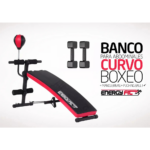 Banco Abdominales Curvo Boxeo + Mancuernas + Puching Ball