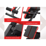Banco De Pecho Plano Regulable Scott Biceps Lumbares Abs Gym