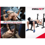 Banco De Pecho Pesas Plano Regulable Plegable + Paralelas Energy Fit