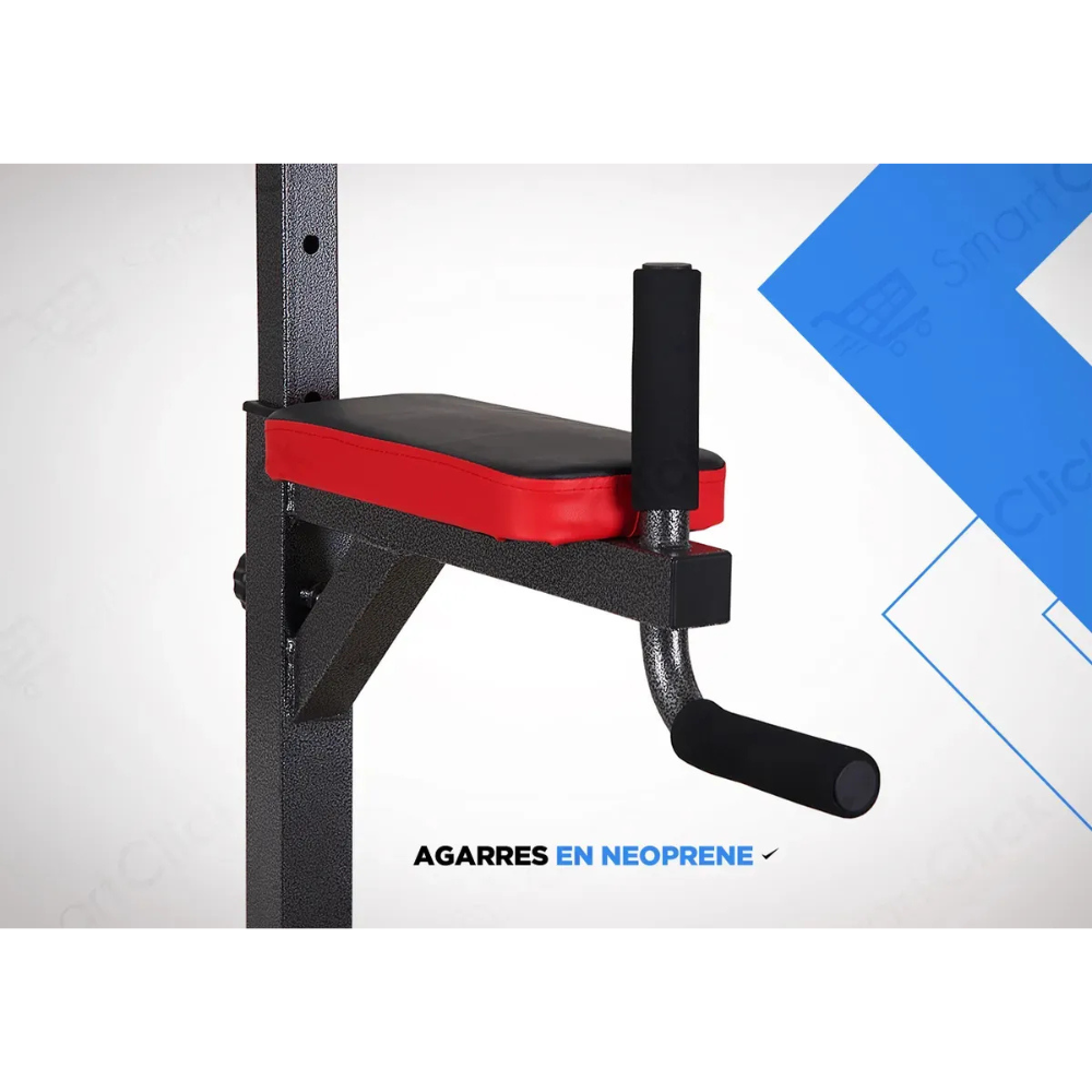 Multigimnasio Barra Dominadas Fondos Abdominales Flexiones Negro