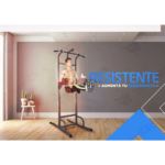 Multigimnasio Barra Dominadas Fondos Abdominales Flexiones Negro