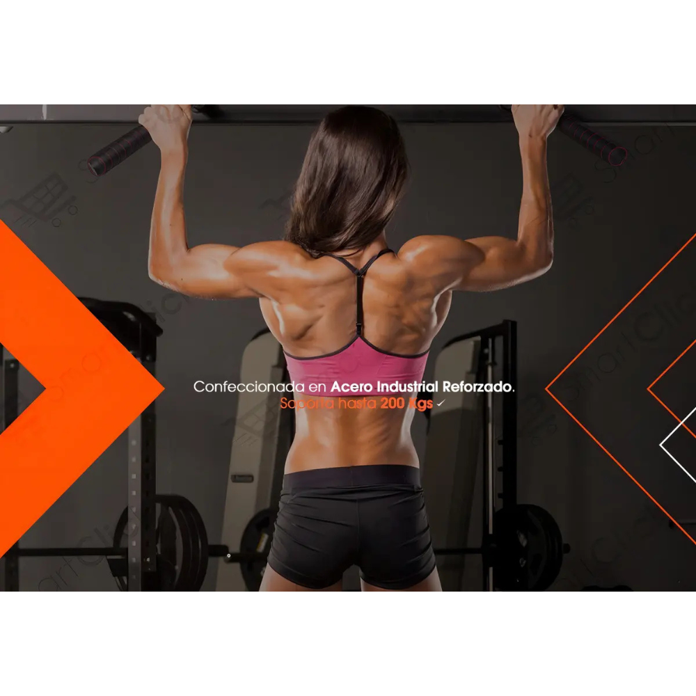 Barra Dominadas Pared Desmontable 2 En 1 Paralelas Gimnasio Energy Fit