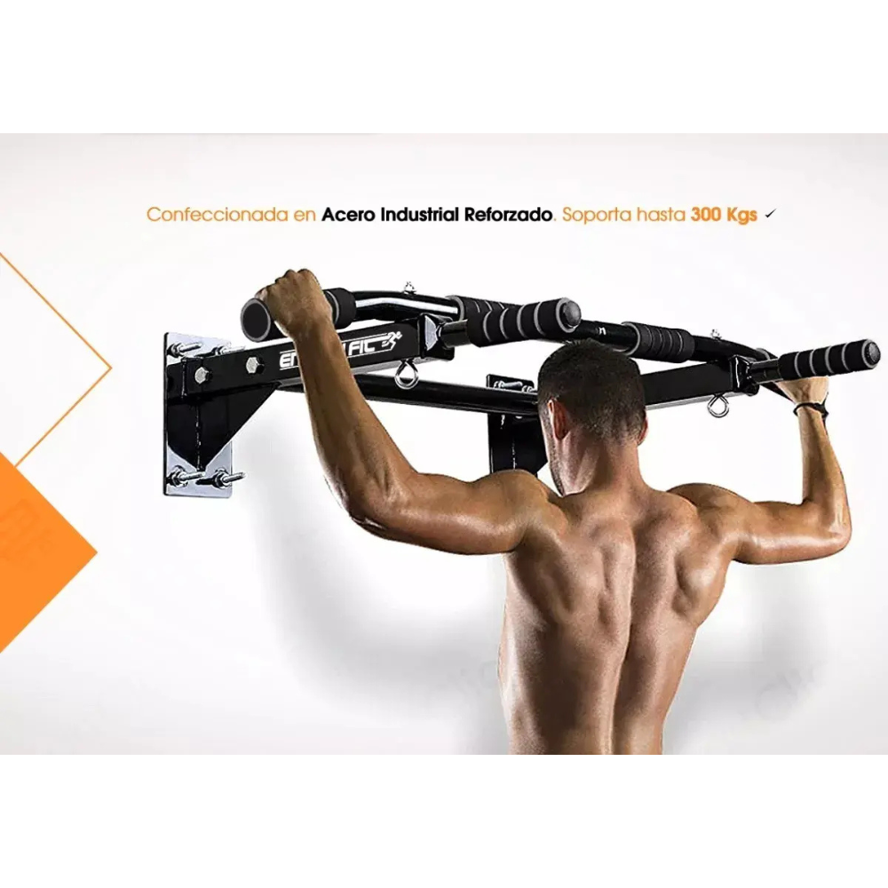Barra Dominadas Pared Multifuncional Energy Fit Acero Reforzado 300kg