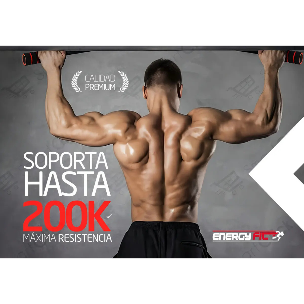Barra Dominadas Pared Crossfit Paralela 200k Triple + Gancho