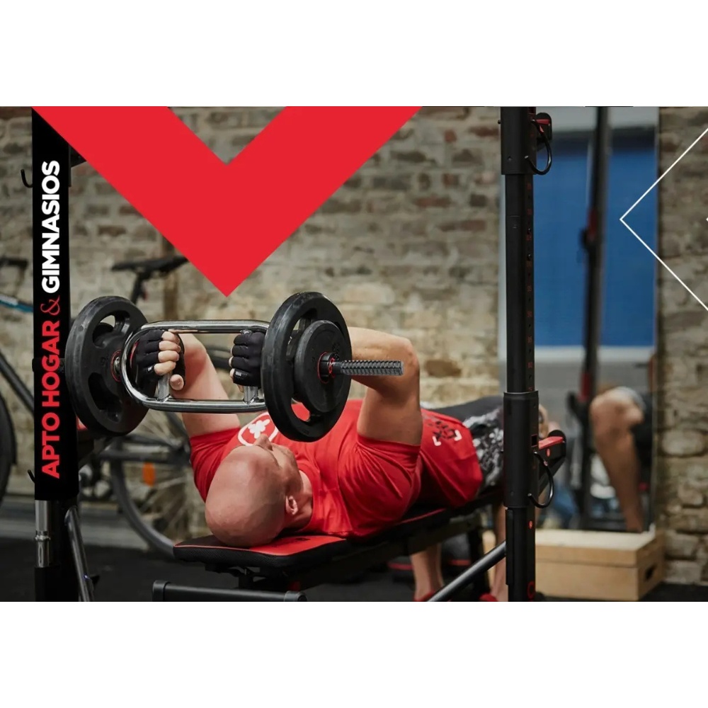 Barra Romana Energy Fit 3.2kg Acero Cromado Agarre Antideslizante 30mm