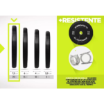 Barra Hexagonal Olimpica + Kit Discos Bumper 40 Kg Premium
