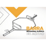 Barra Hexagonal Olimpica Trap 50mm Maciza Cromada Premium