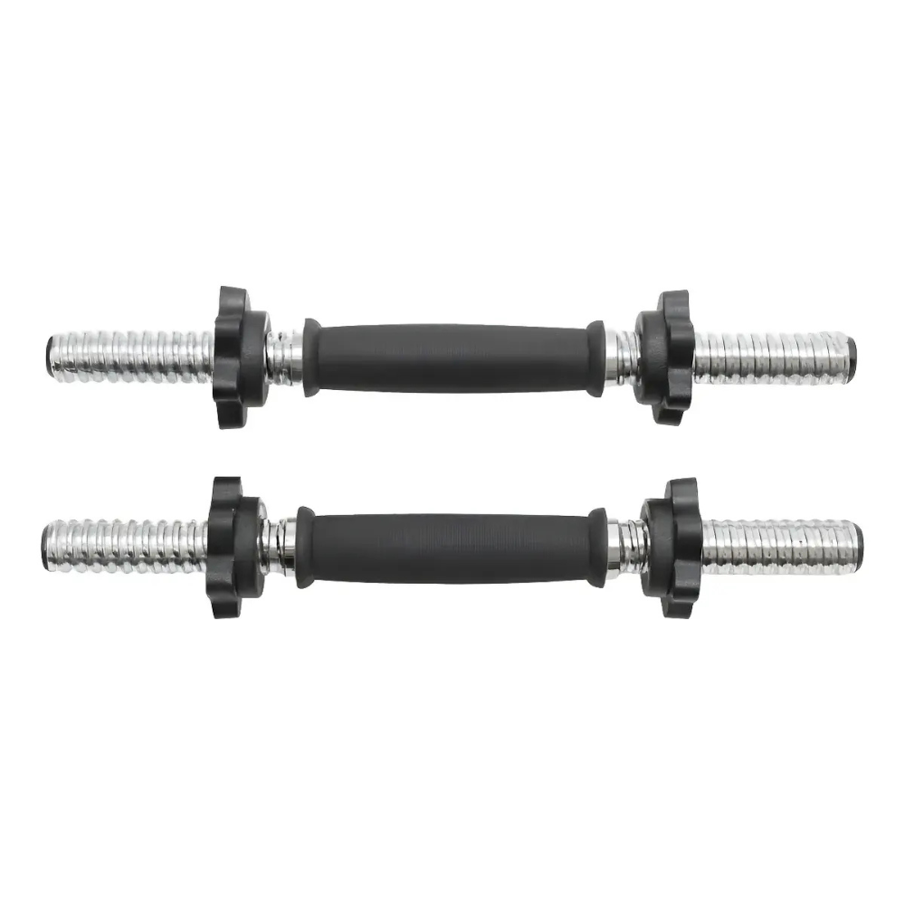 Mancuernas Set Kit Pesas Para Discos Cromadas Con Kit Rosca