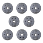 Discos 1.25 Kg Pesas Pvc Mancuernas Barra 30mm X 8 Unidades Negro