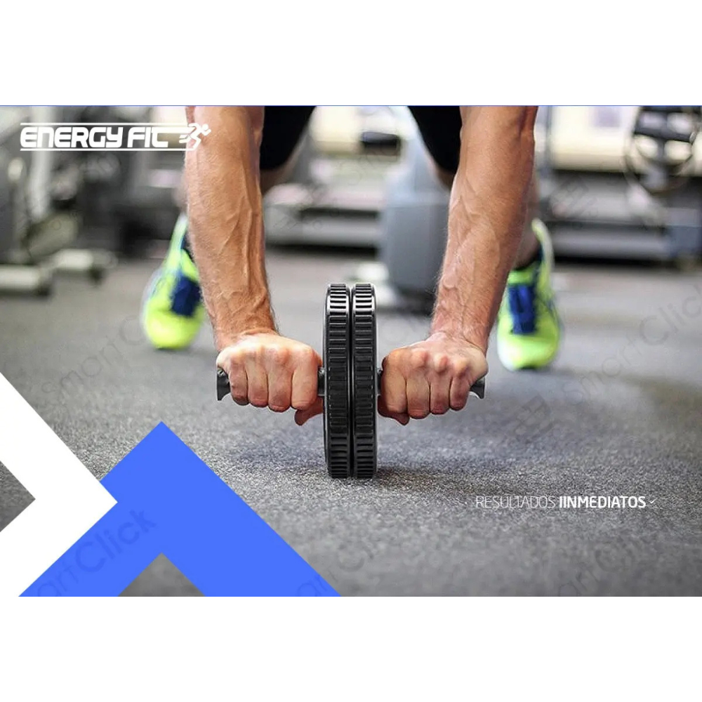Rueda Abdominales Doble Ab Maquina Ejercitador + Kit Fitness