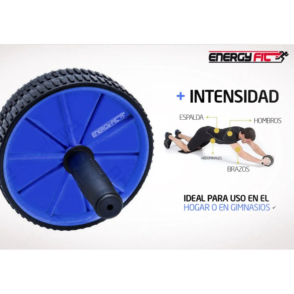 Rueda Abdominales Doble Ab Maquina Ejercitador + Kit Fitness