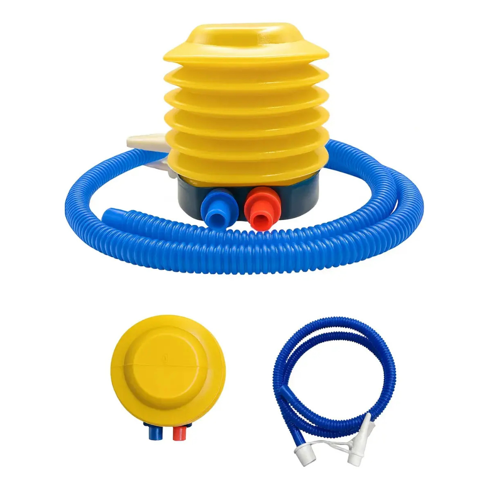 Inflador Fuelle Manual Energy Fit Pelotas Yoga Pilates Amarillo