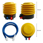 Inflador Fuelle Manual Energy Fit Pelotas Yoga Pilates Amarillo