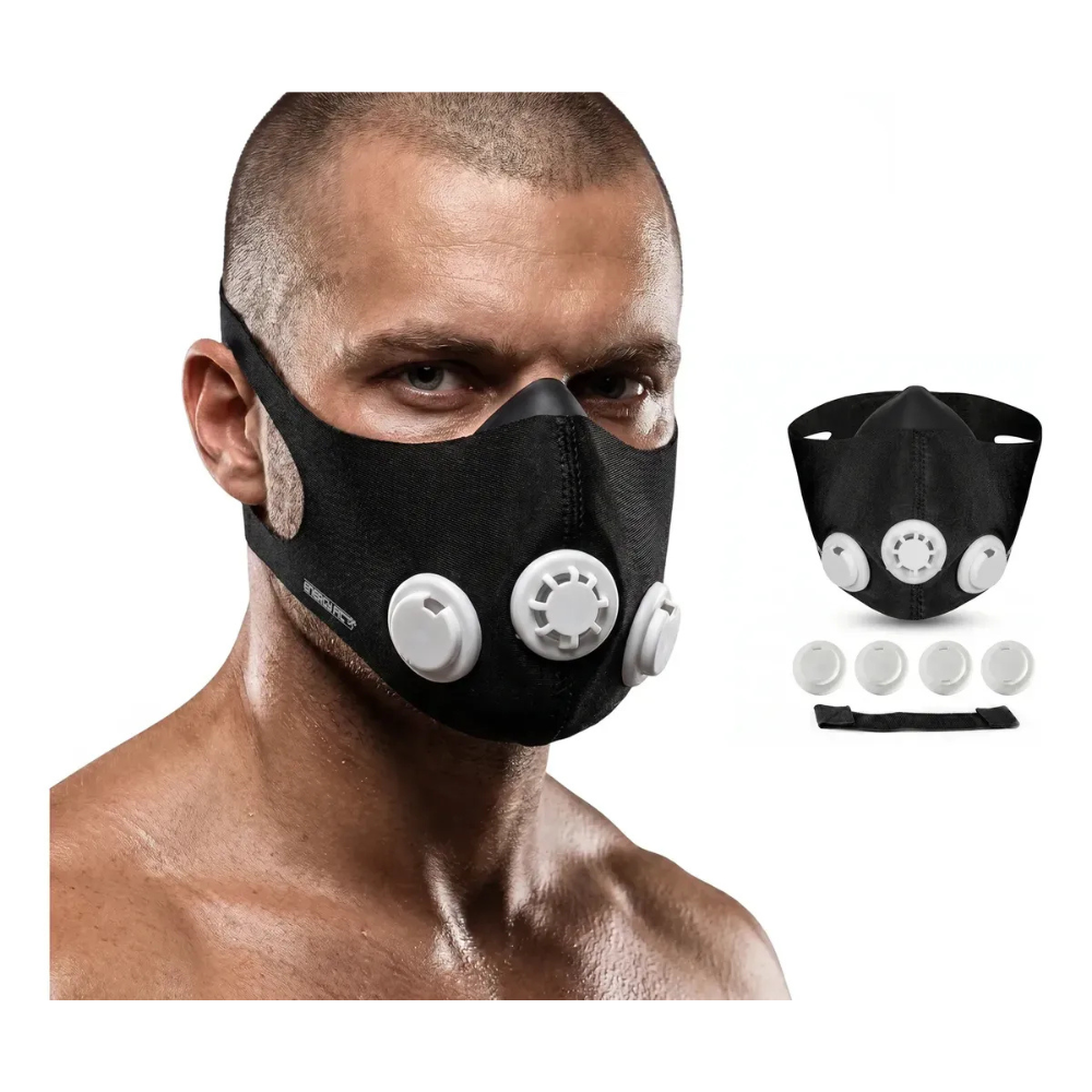 Mascara Entrenamiento Altura Crossfit + Filtros Energy Fit Negro