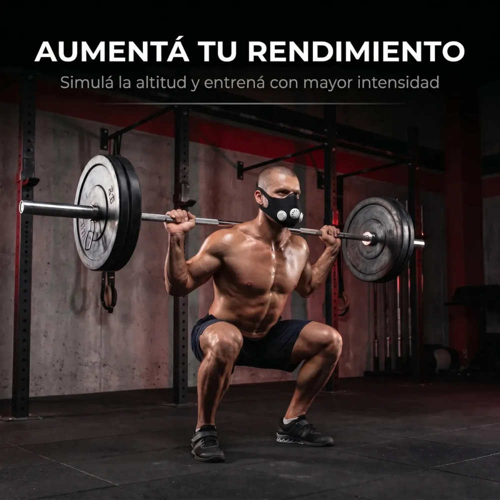Mascara Entrenamiento Altura Crossfit + Filtros Energy Fit Negro