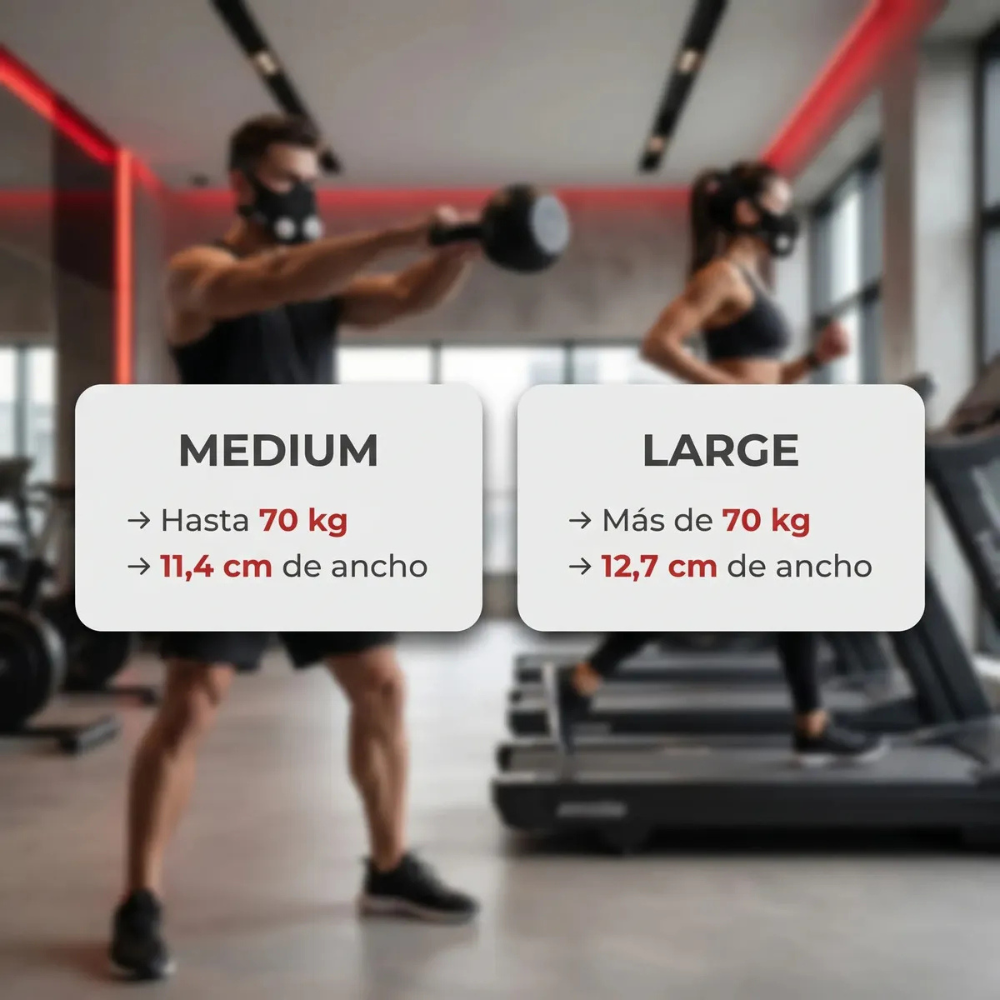 Mascara Entrenamiento Altura Crossfit + Filtros Energy Fit Negro