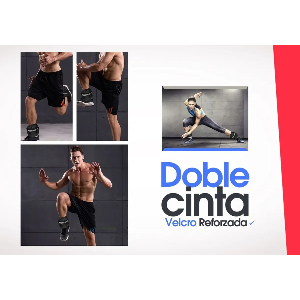 Pesas Tobilleras Par 10kg Deportivas Piernas Tobillo Fitness