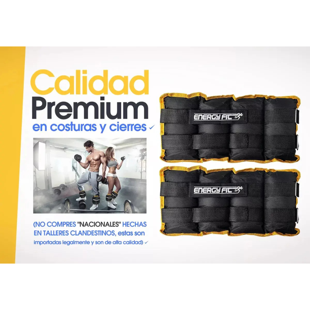 Pesas Tobilleras Par 8kg Deportivas Piernas Tobillos Fitness