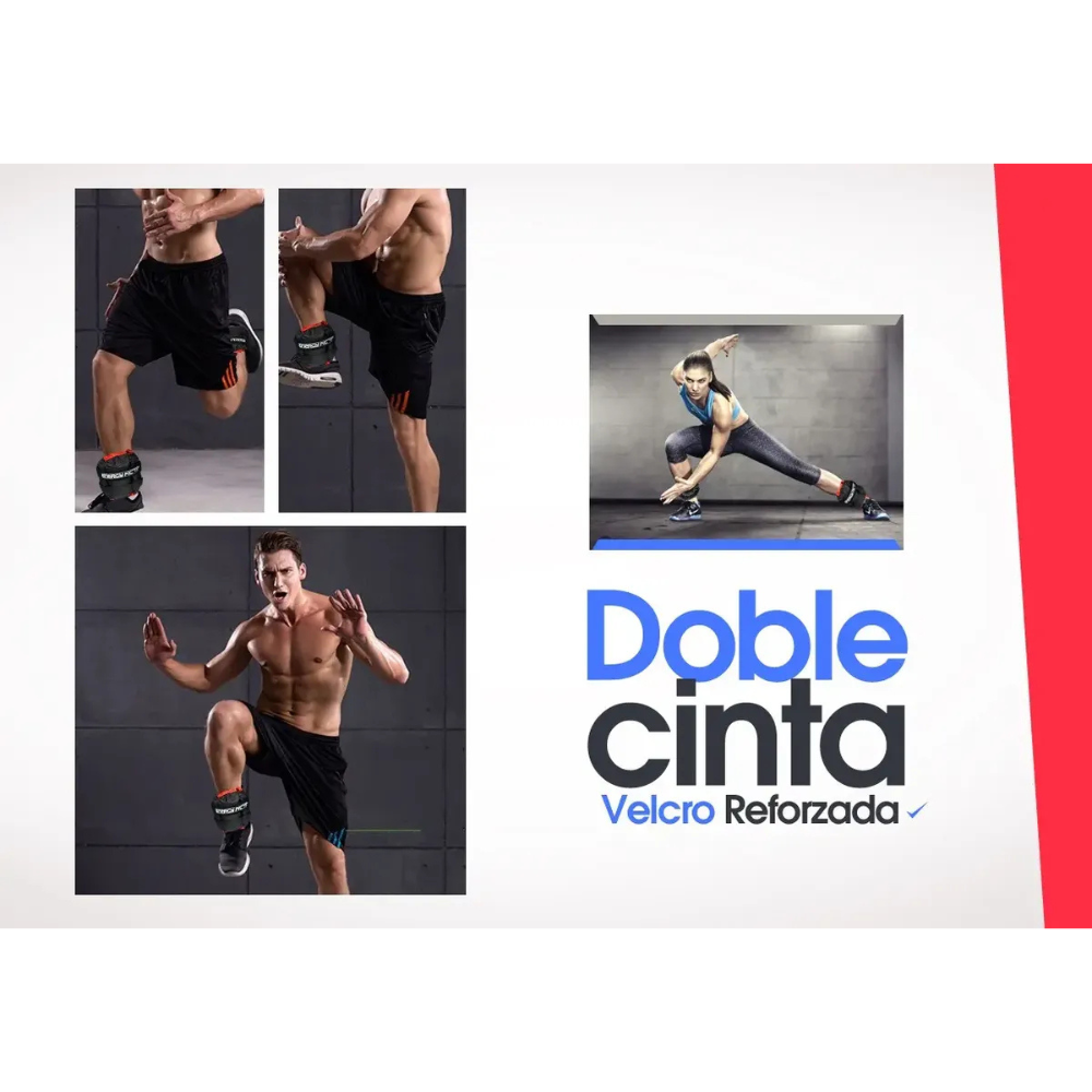 Pesas Tobilleras Par 6kg Deportivas Piernas Tobillos Fitness