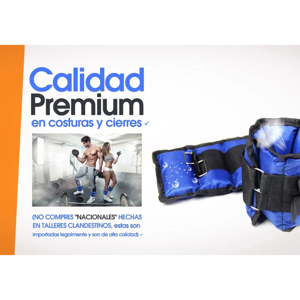 Pesas Tobilleras Par 4kg Deportivas Piernas Tobillos Fitness Energy Fit